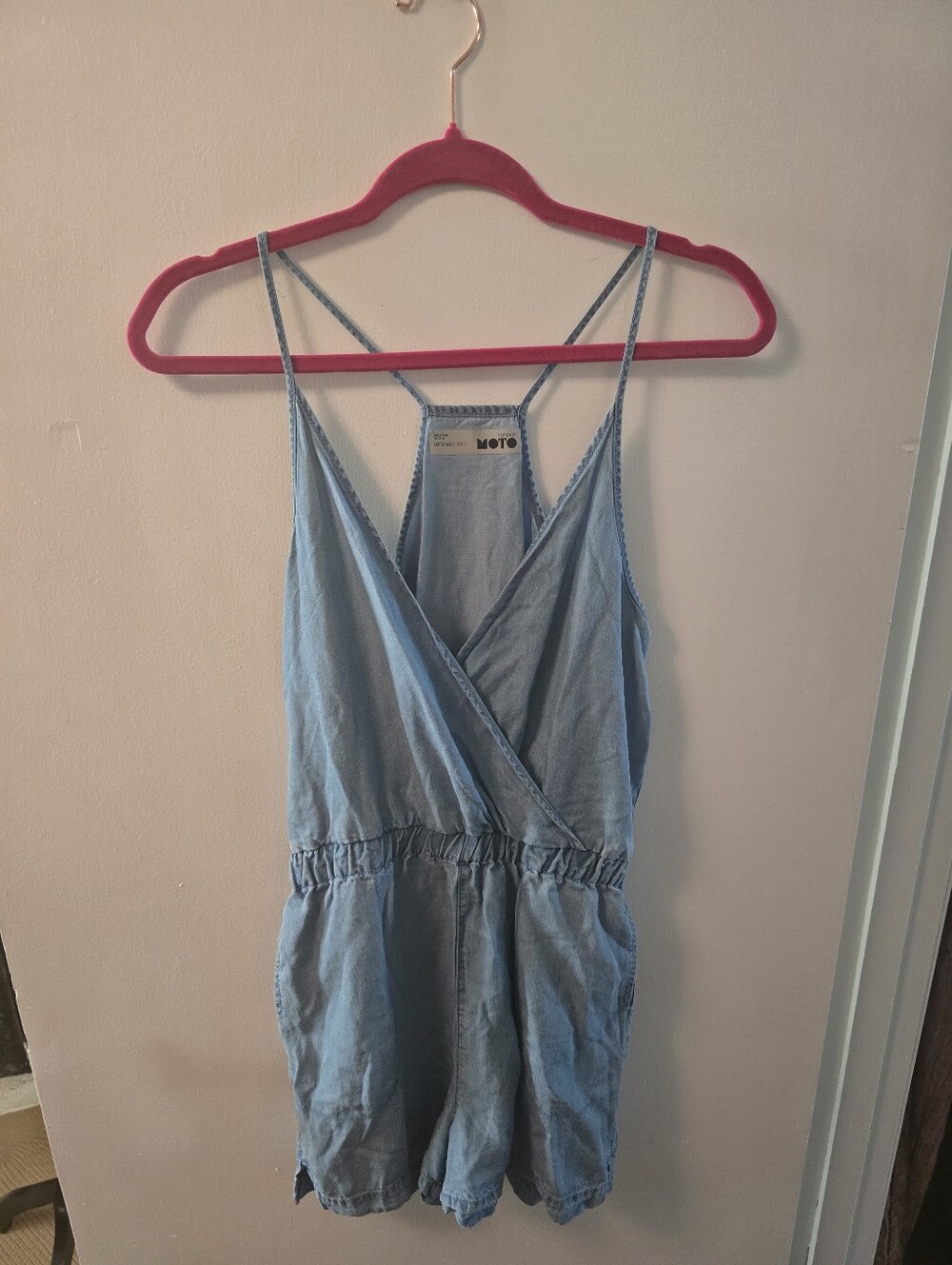 Moto Women's Soft Blue Romper